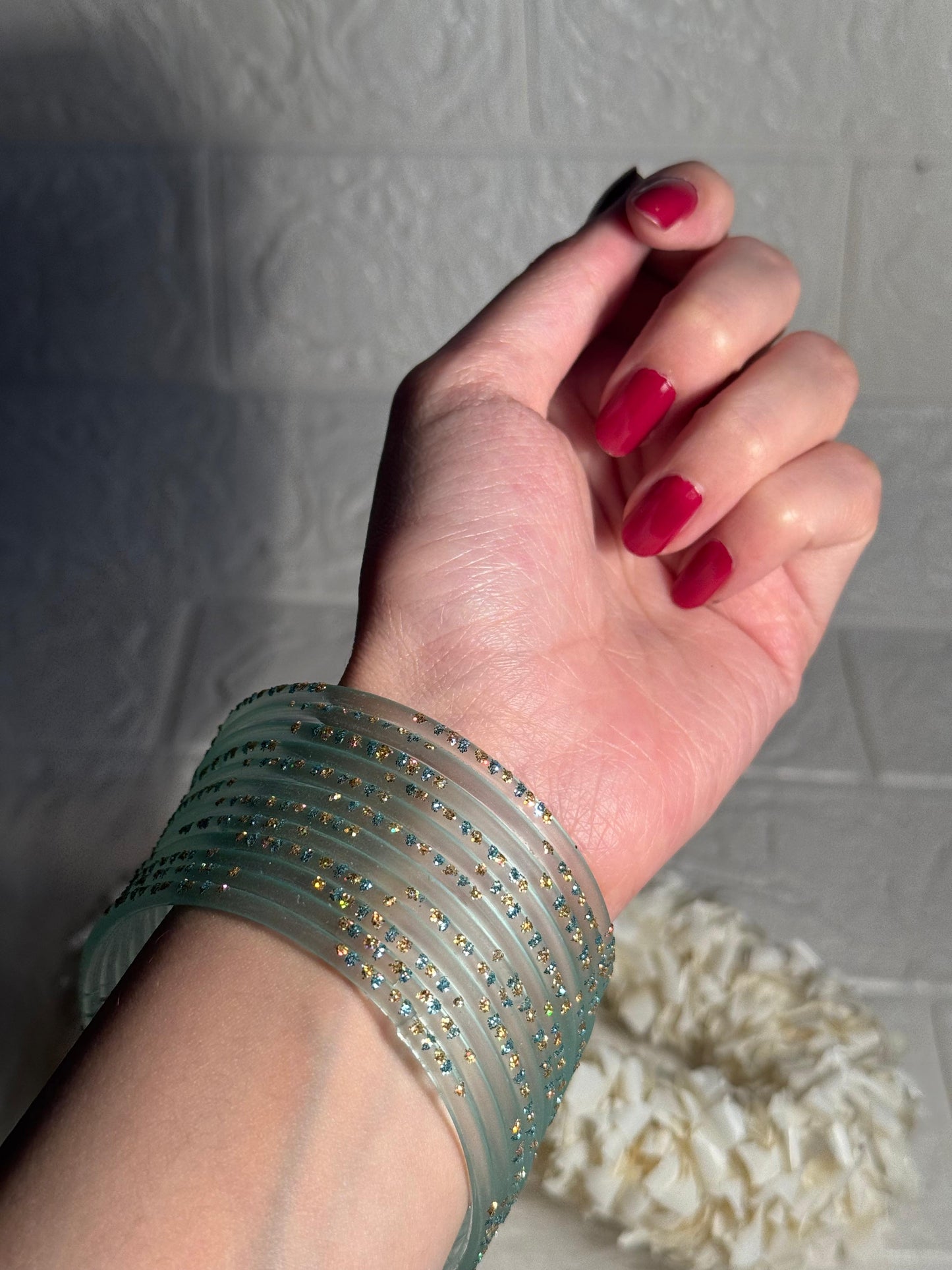 Raindrop bangle (5) - sky blue