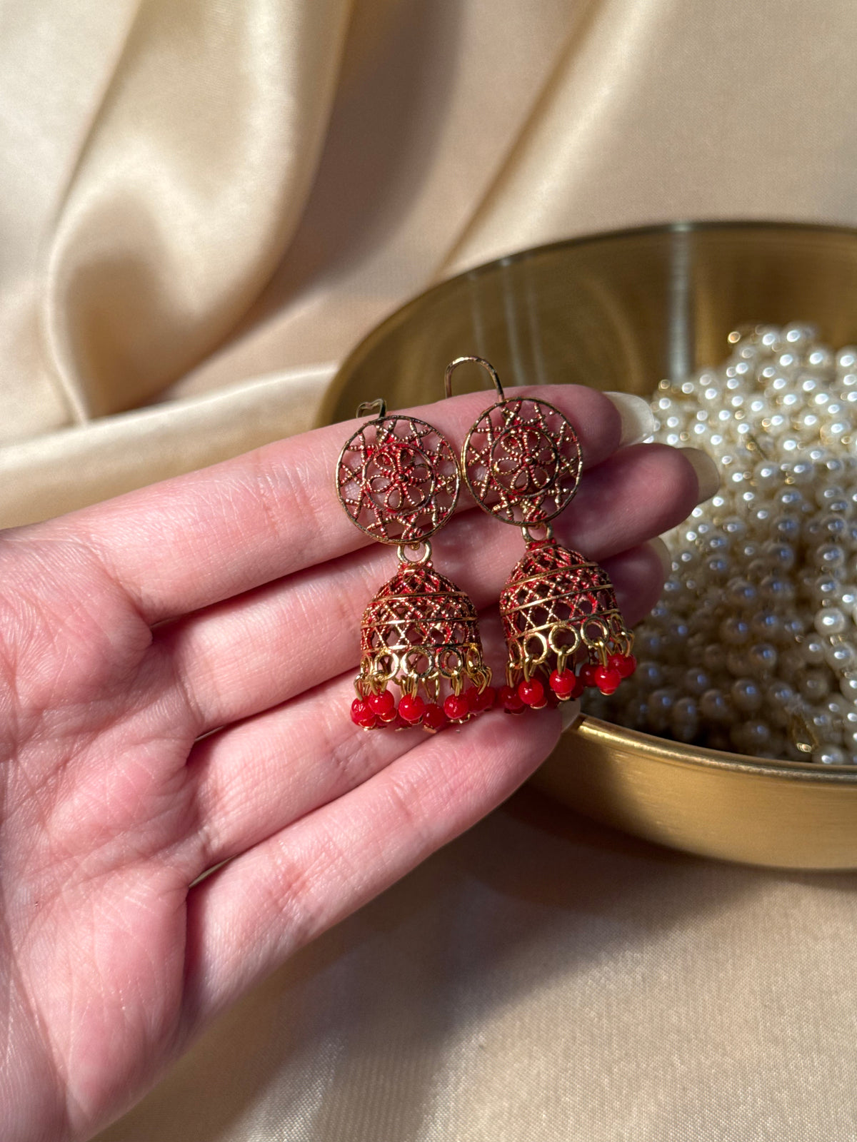 Soraj jhumki red- rozana