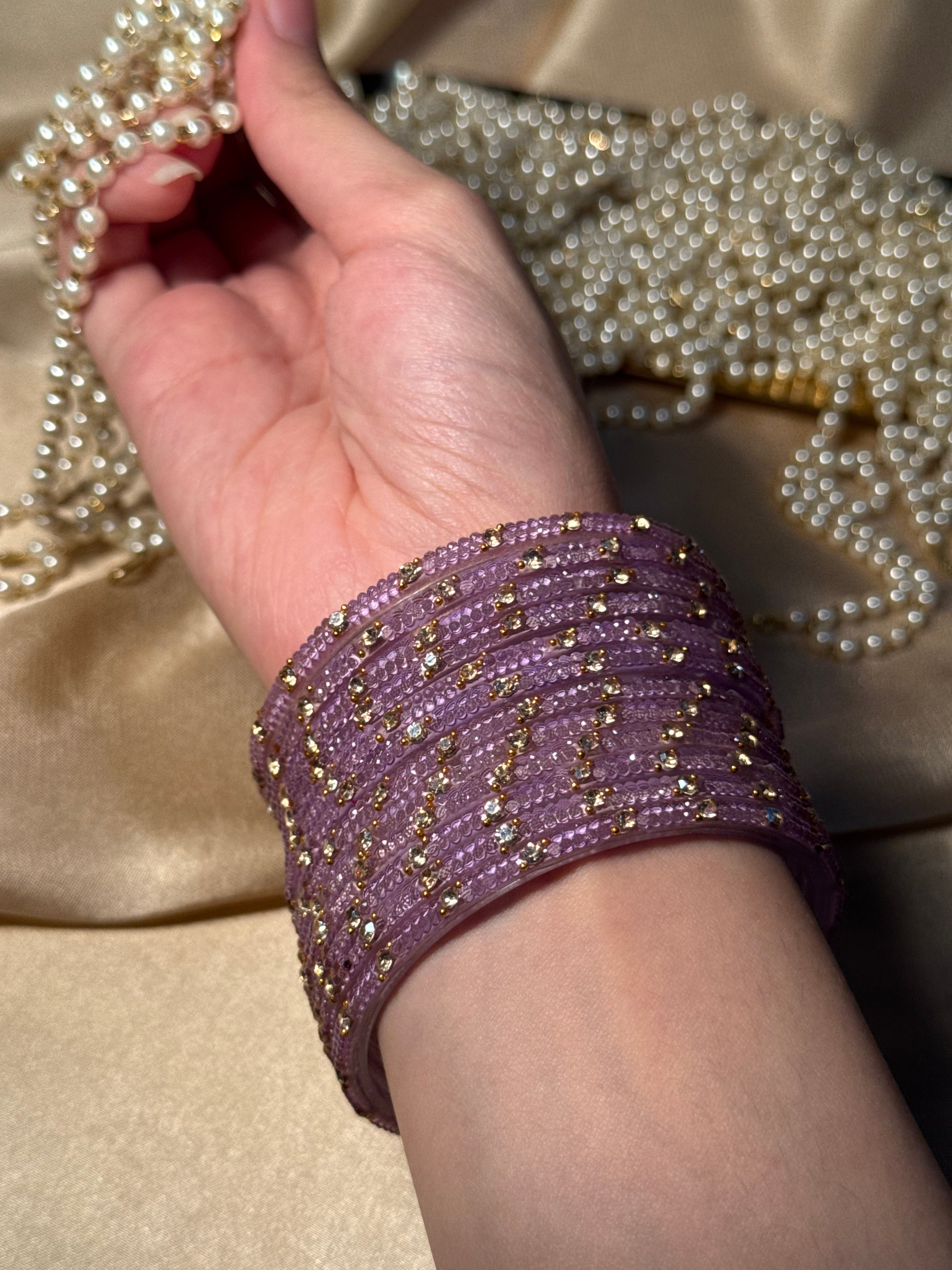 Gem bangles purple