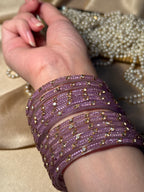Gem bangles purple