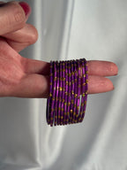 Glitter bangles purple - (kids collection)