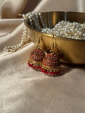 Aliza jhumki red- rozana