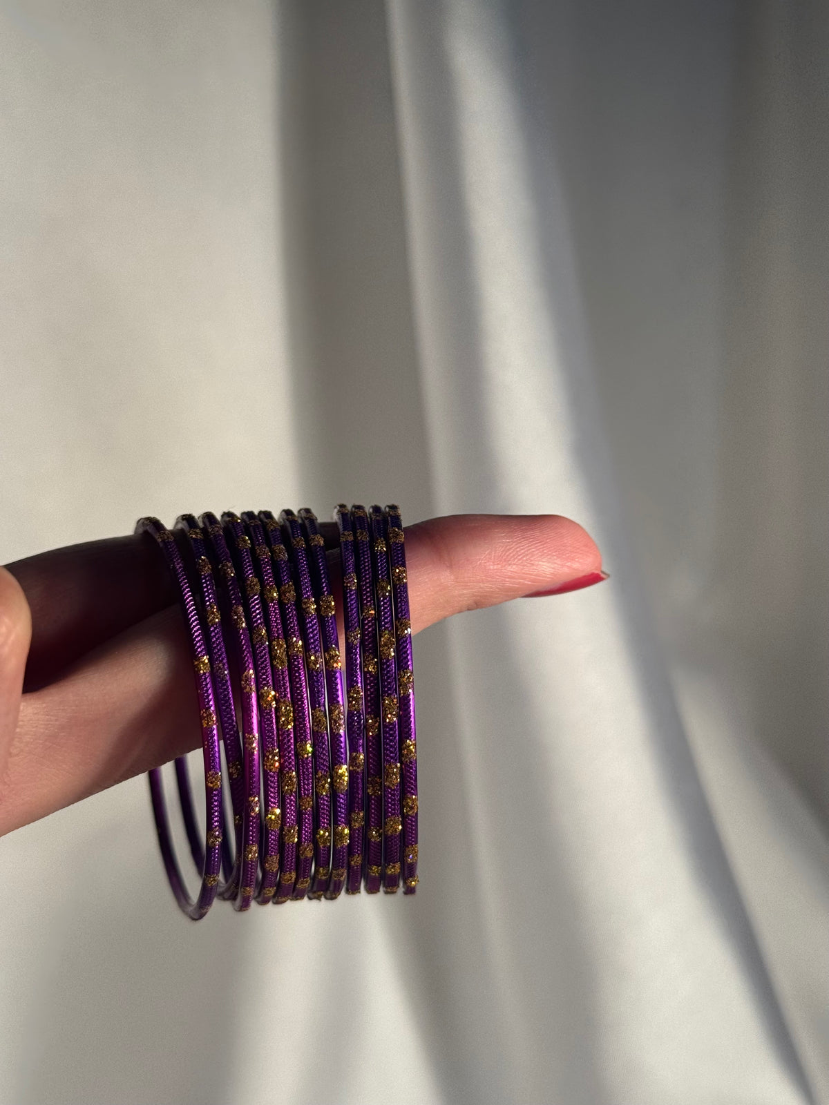 Glitter bangles purple - (kids collection)