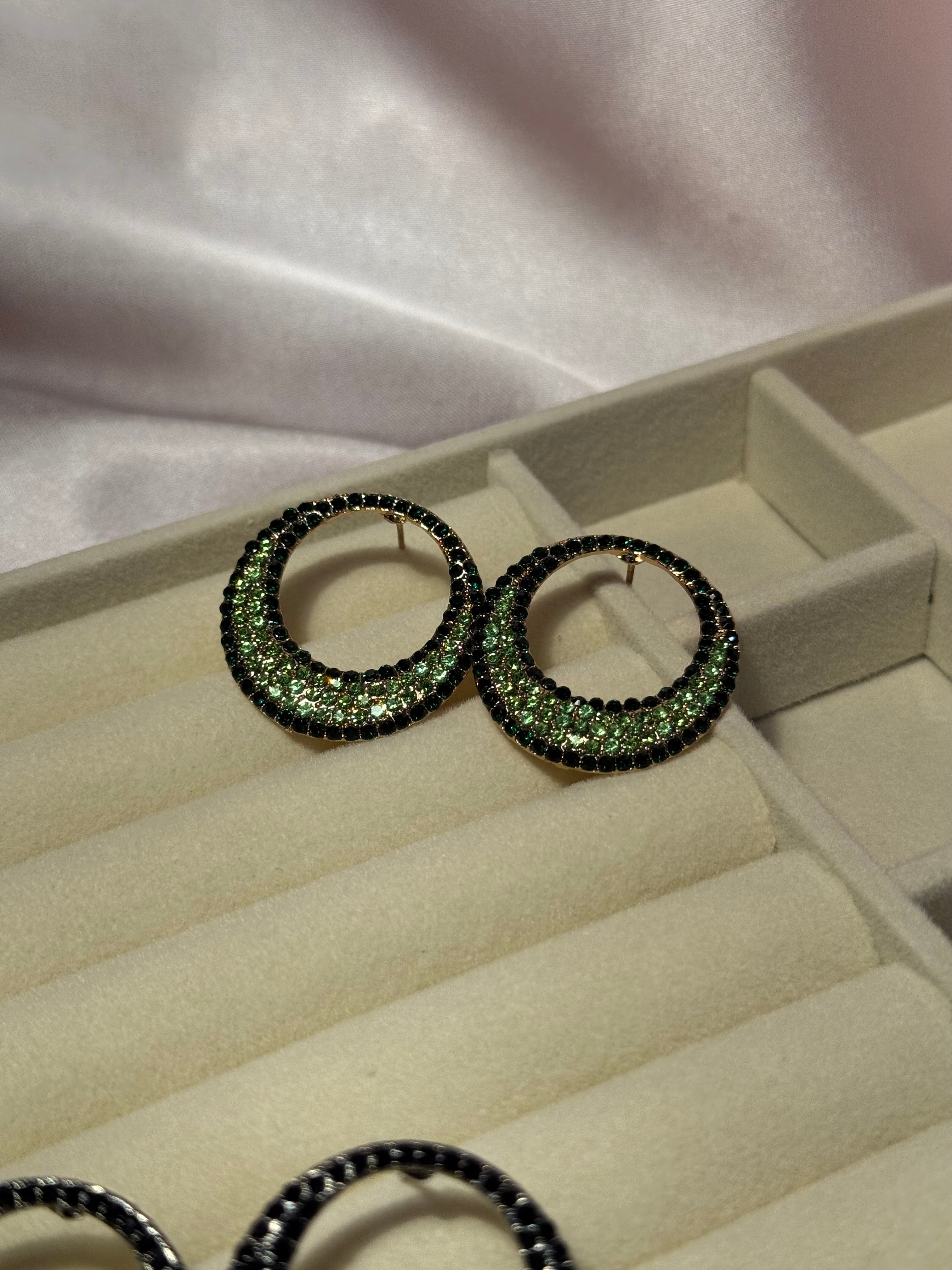 Black and green hoops- rozana