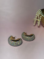 Gem hoops - Silver holographic