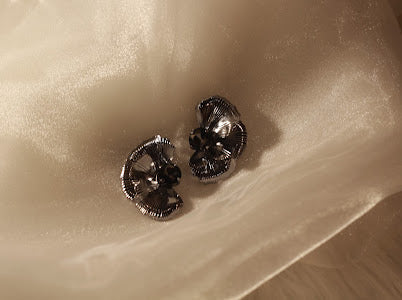 Chunky Earrings - charcoal