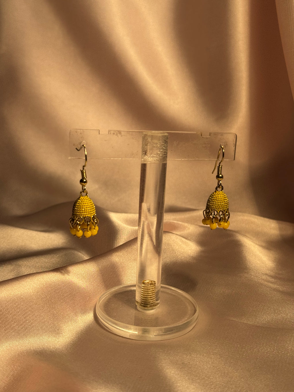 Yellow Jali jhumki - rozana