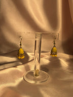 Yellow Jali jhumki - rozana