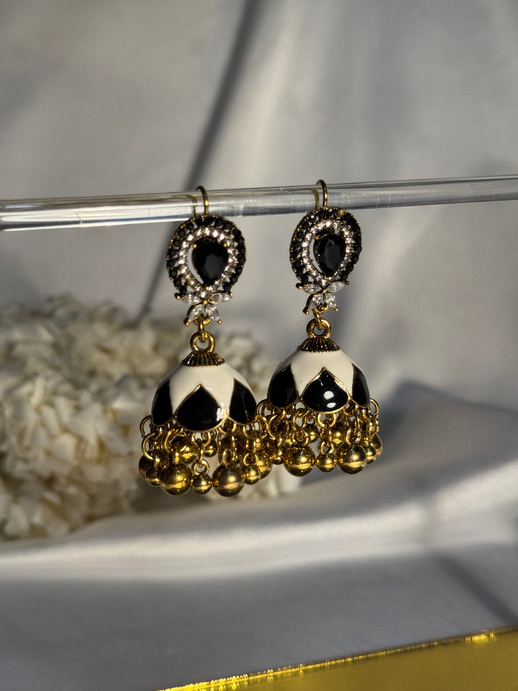 droplet bedazzled Rang-e-desi black and white