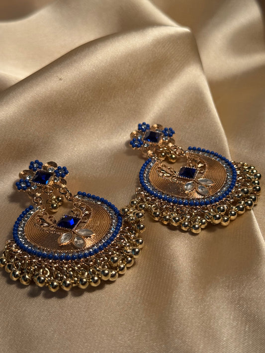 Mahjabeen earrings-blue
