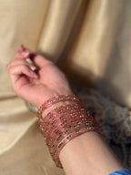 Gem bangles pink