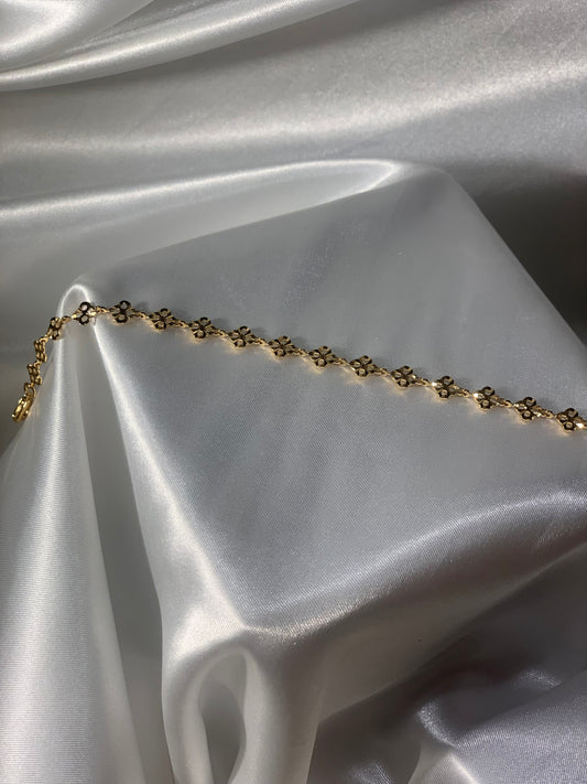 Zohra Anklet -gold design 3 flower
