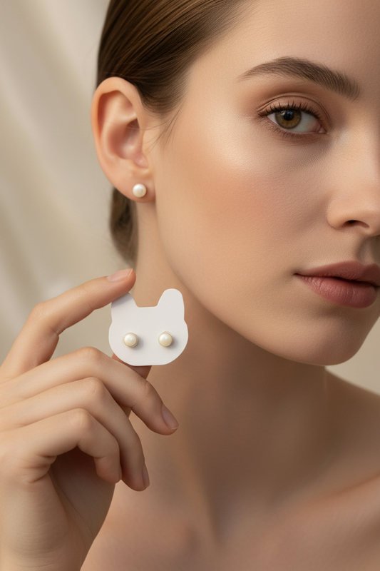 White Mini Studs
