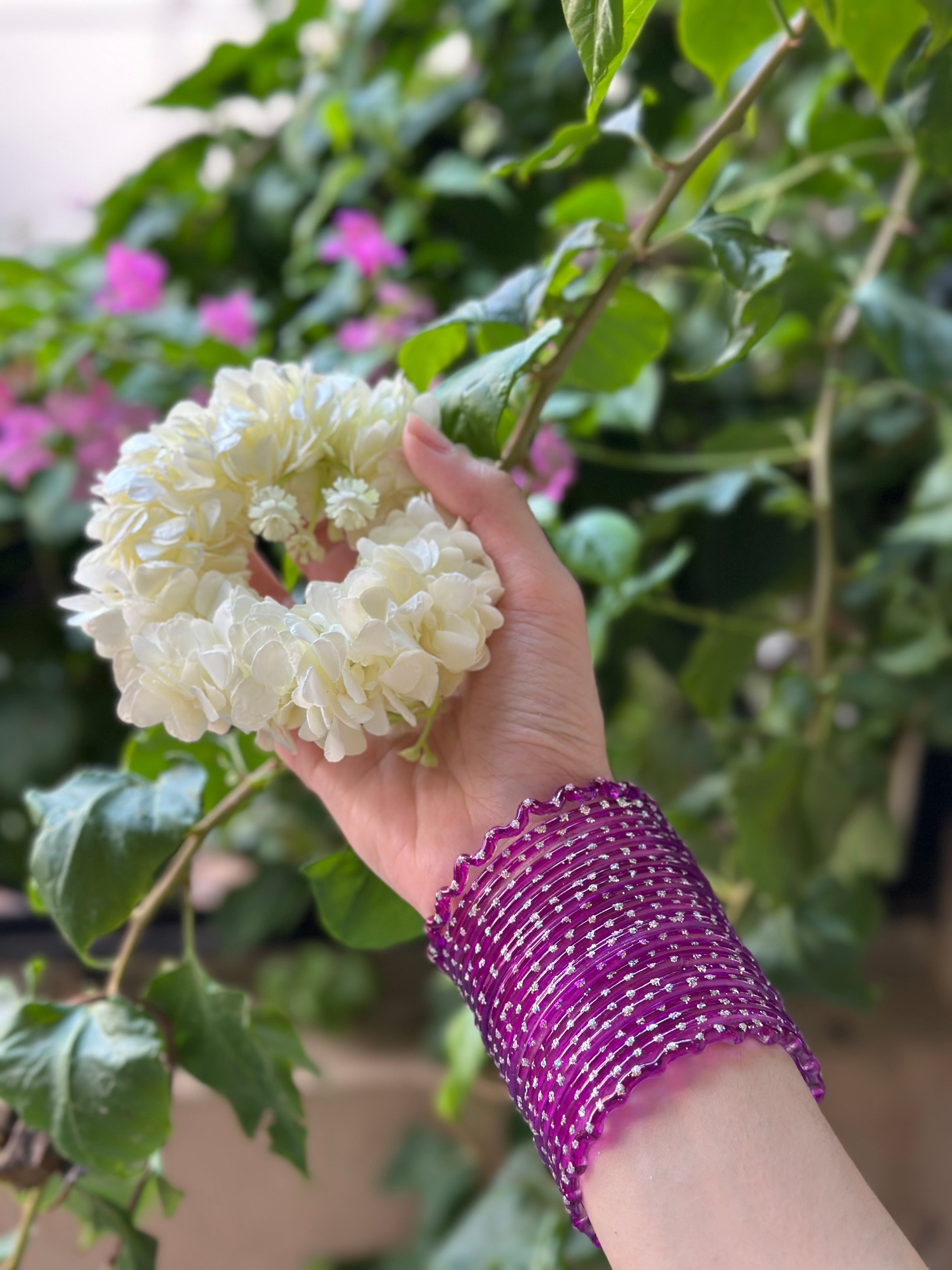 Raindrop bangle (6) purple