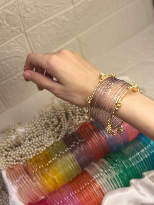 Jelly and ghungroo bundle ( Grey and Gold )