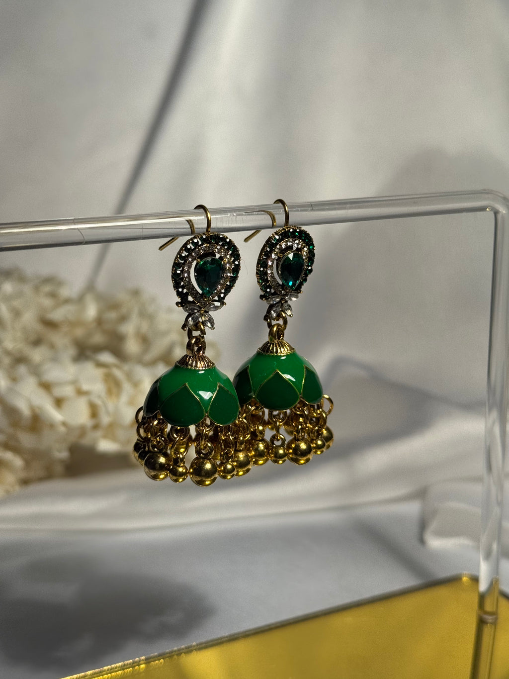 droplet bedazzled Rang-e-desi green