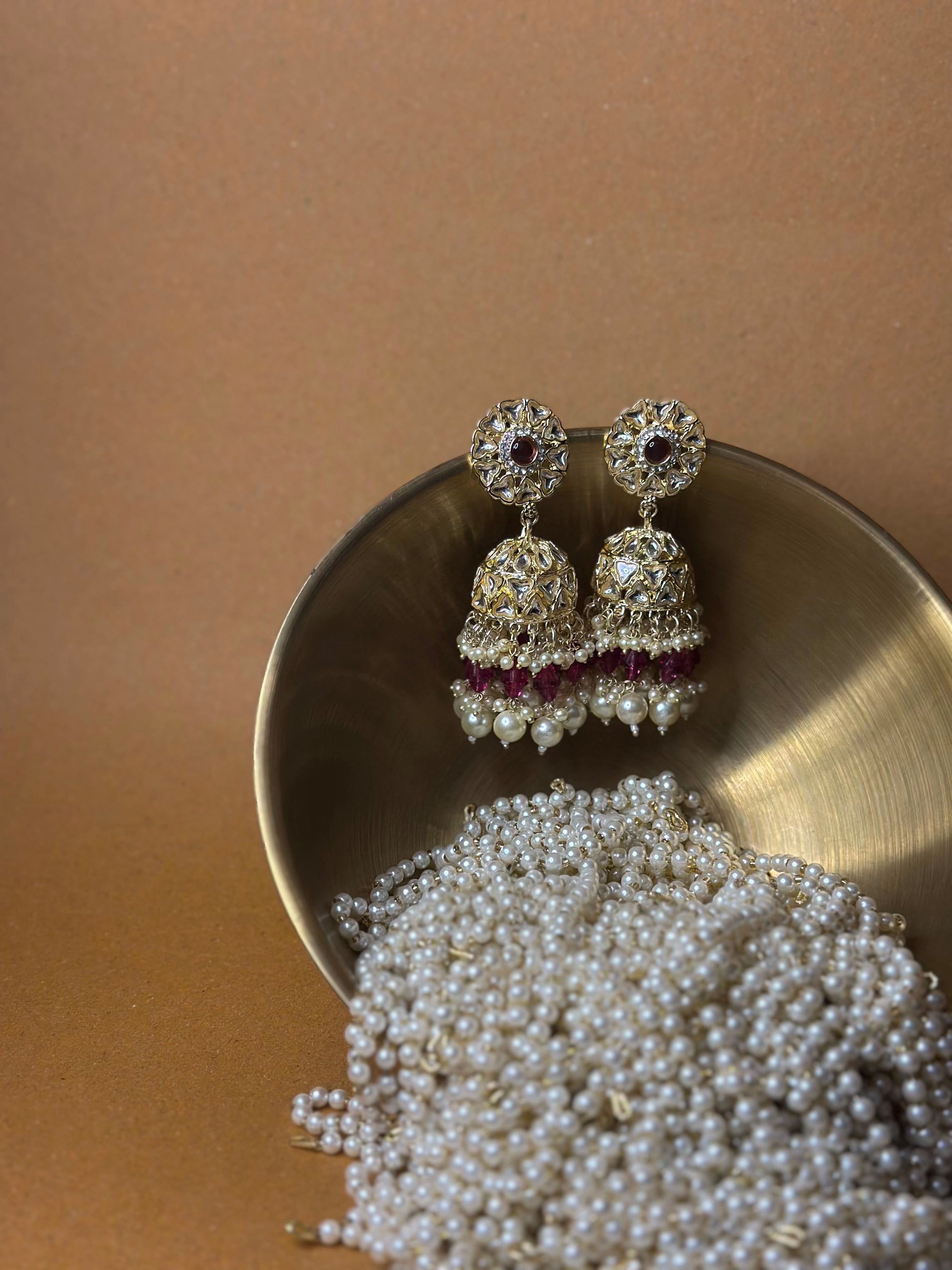 kundan - NAZ collection - maroon