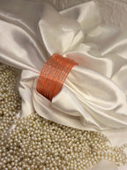 Glass bangles - orange - 12