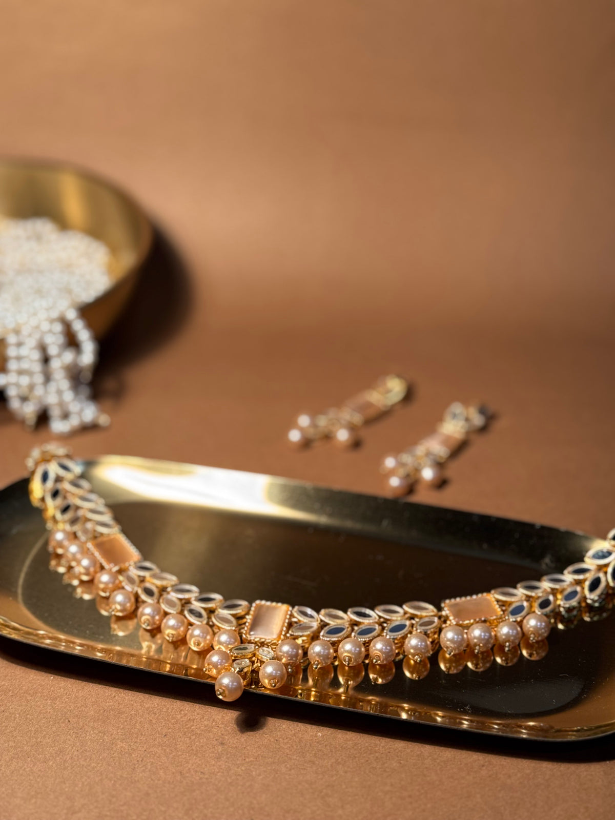 Kundan sheesha - beige