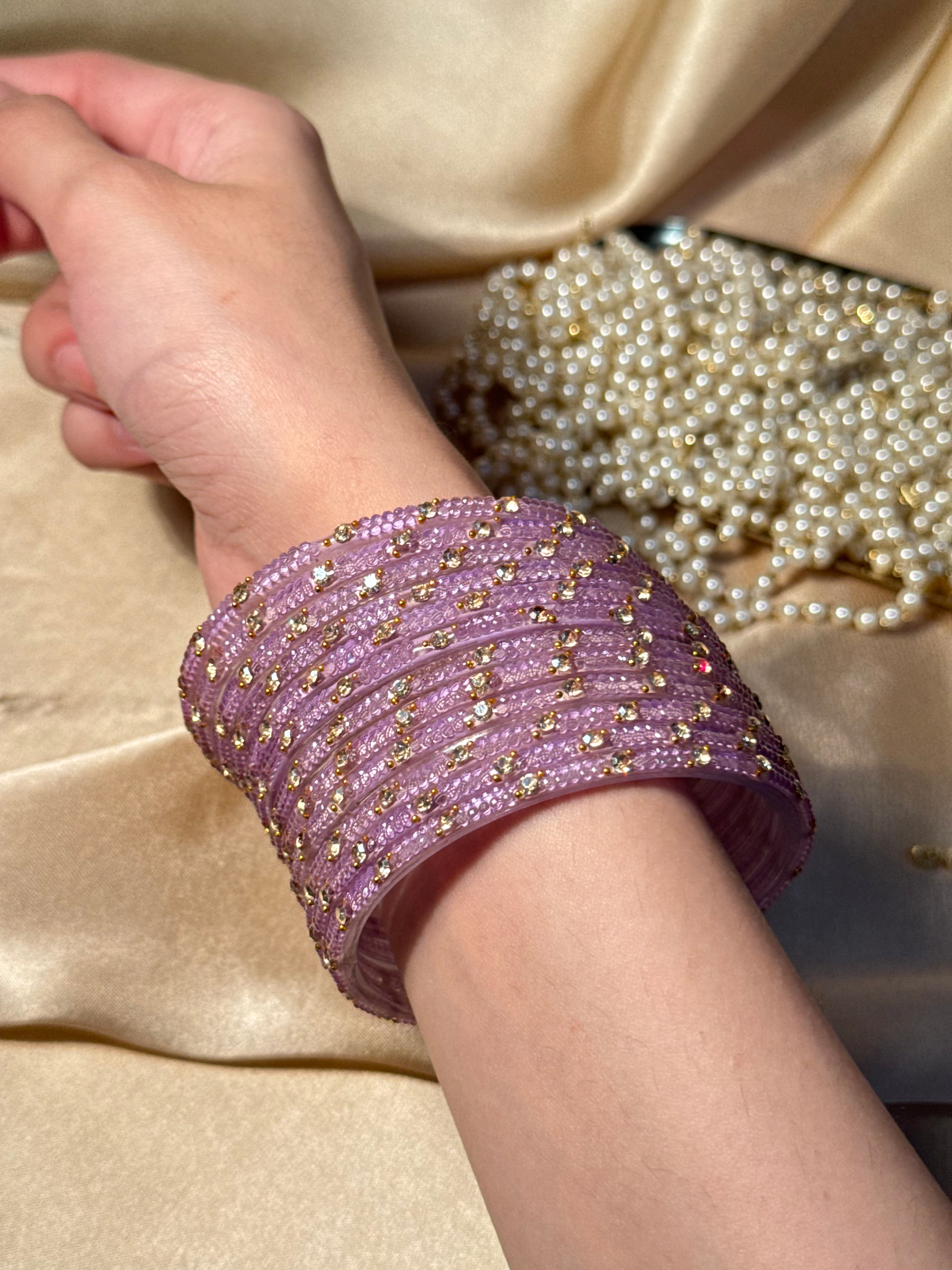Gem bangles purple