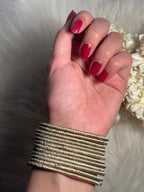 thread bangles beige