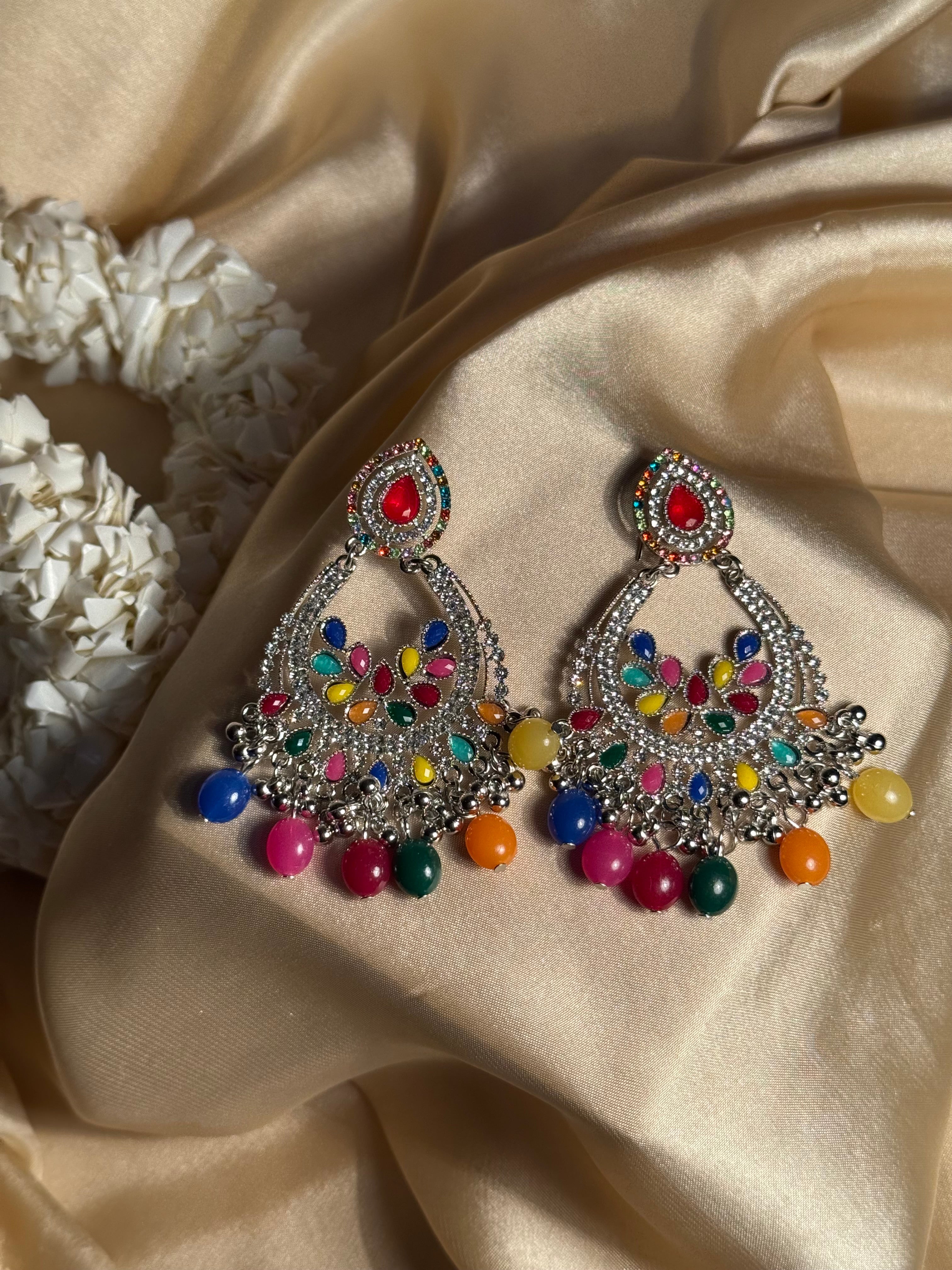 Nilofer khass collection-silver and multi