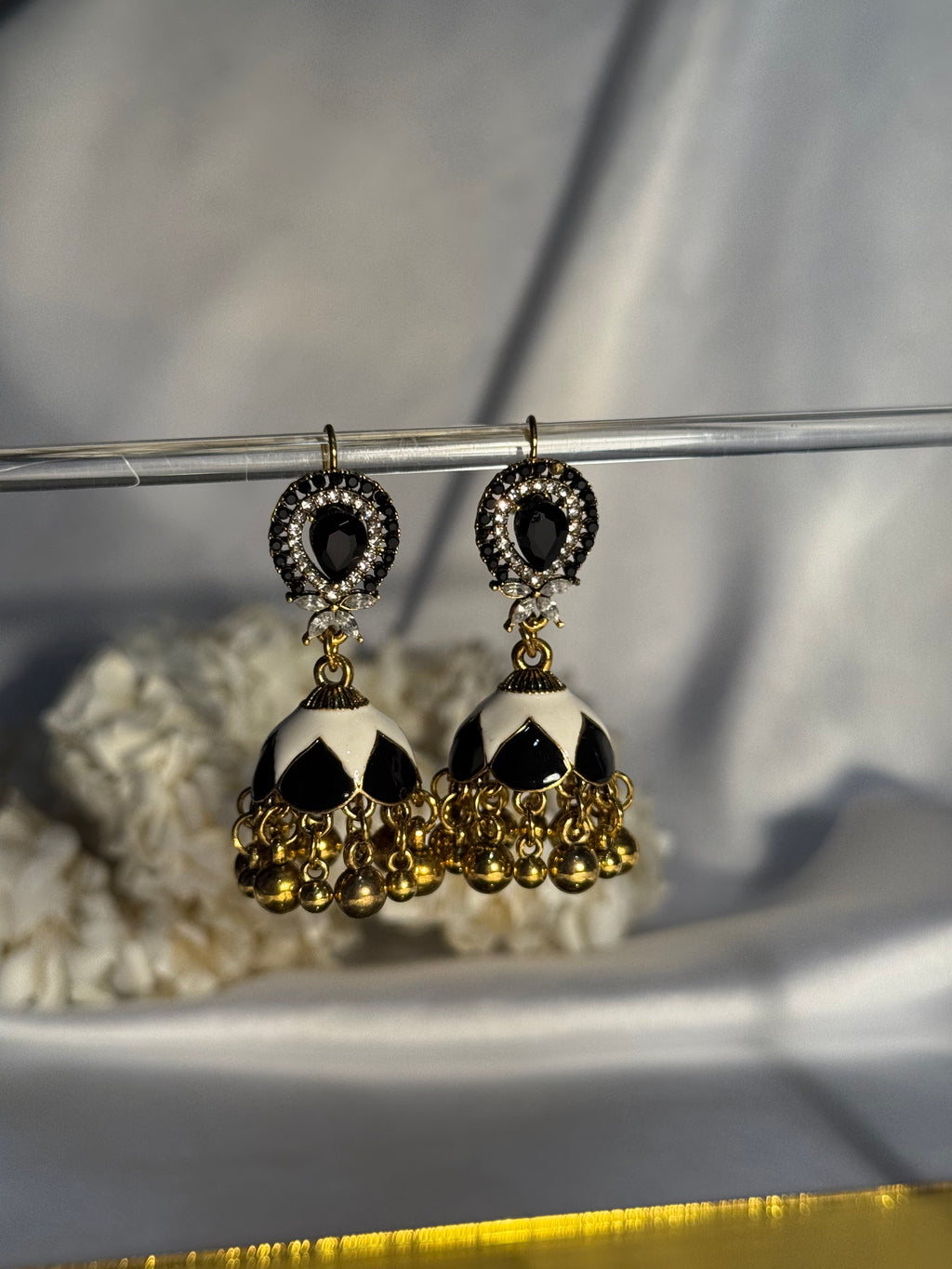 droplet bedazzled Rang-e-desi black and white