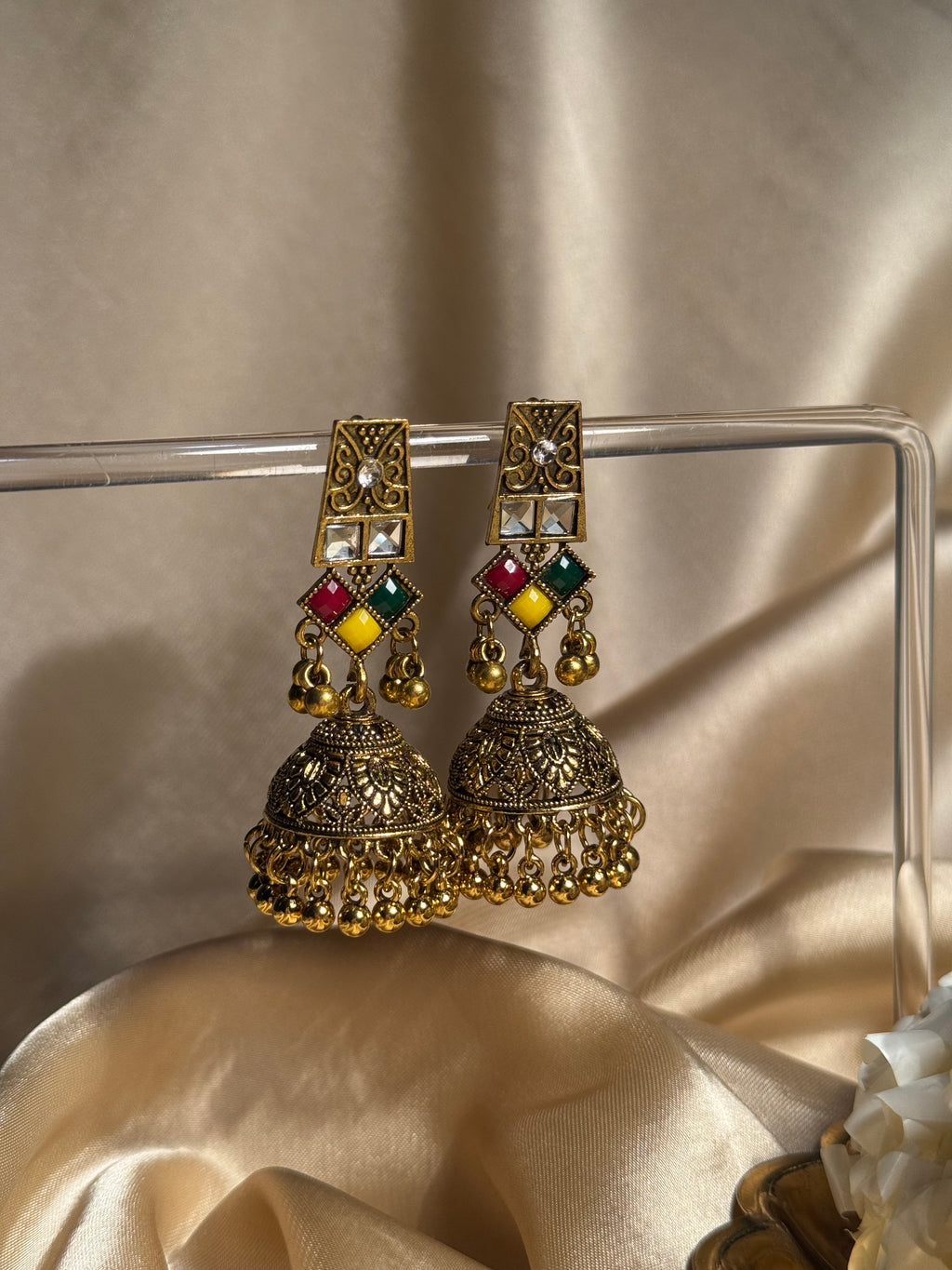 Dadi ki antique jhumkiyan khass collection  multi and gold