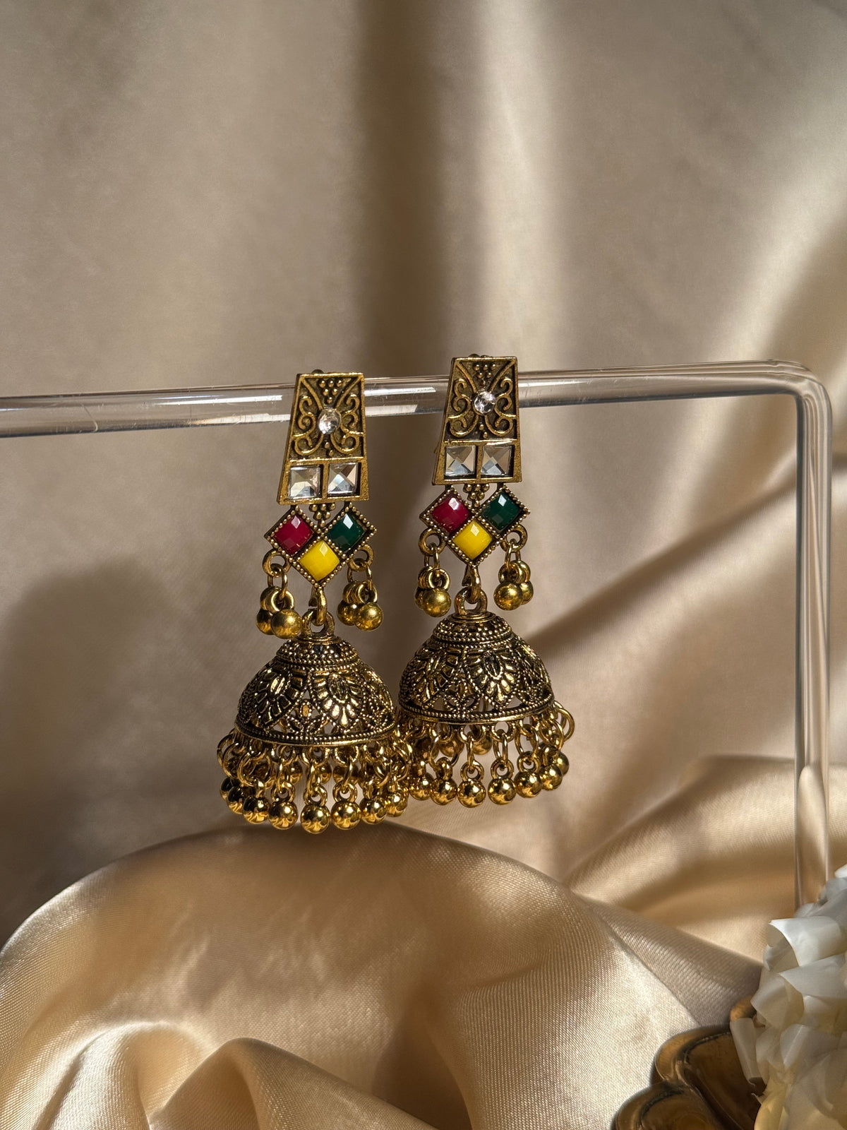 Dadi ki antique jhumkiyan khass collection  multi and gold