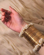 viral gold bangles and gajra karray bundle