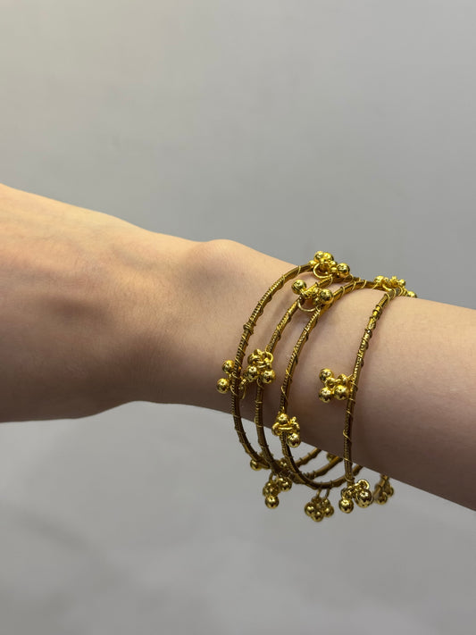 Ghungroo bangles Handmade-chand raat collection gold