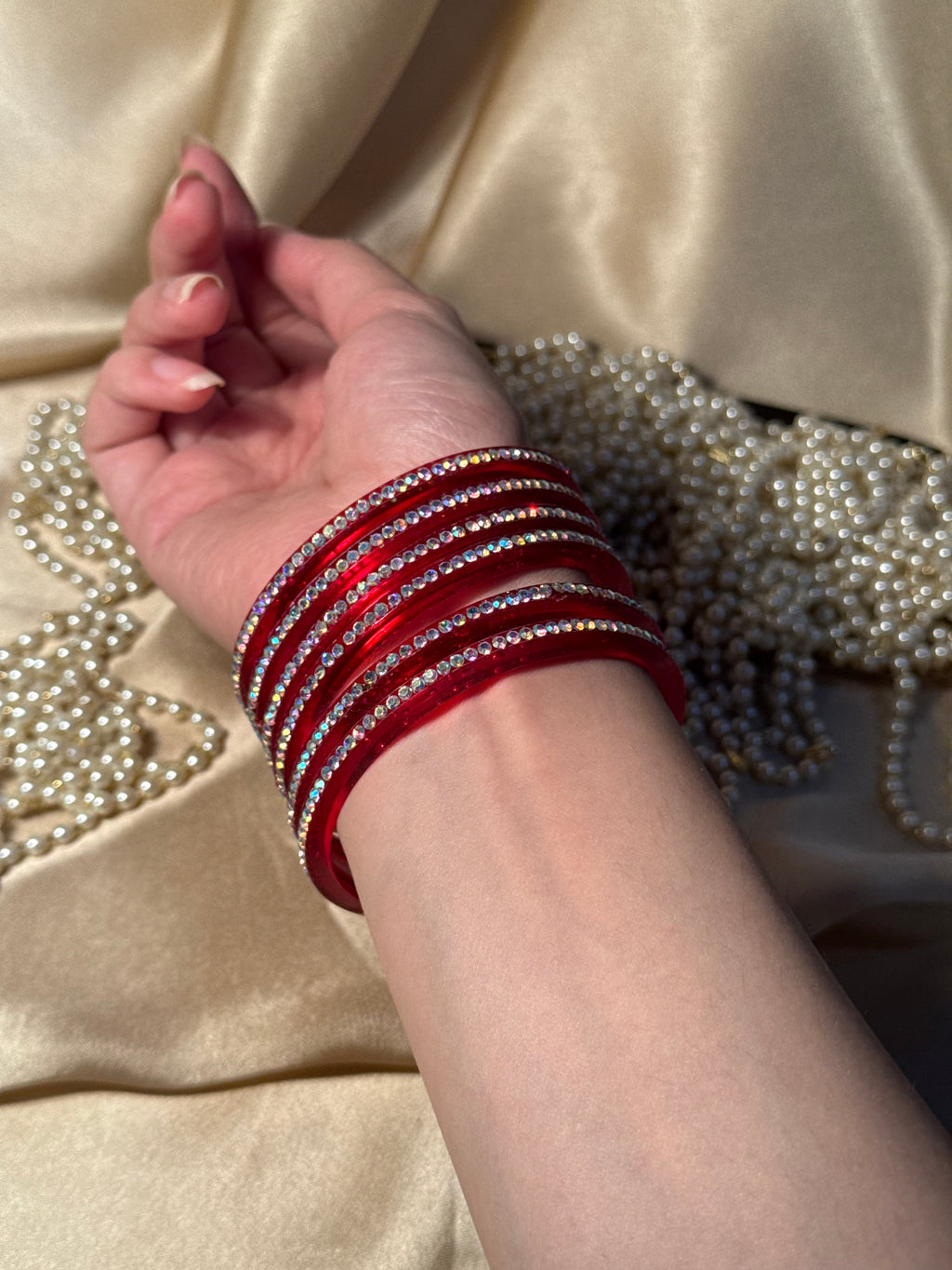 Sparkle bangle-maroon