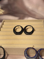 Black circle hoops- rozana
