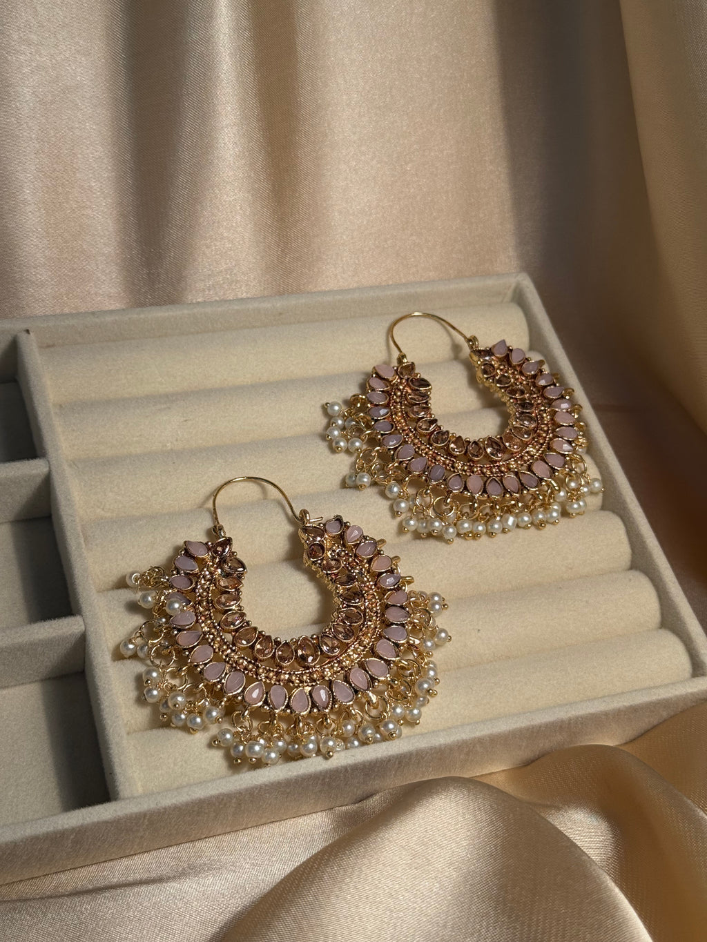Mahrani earrings- peach