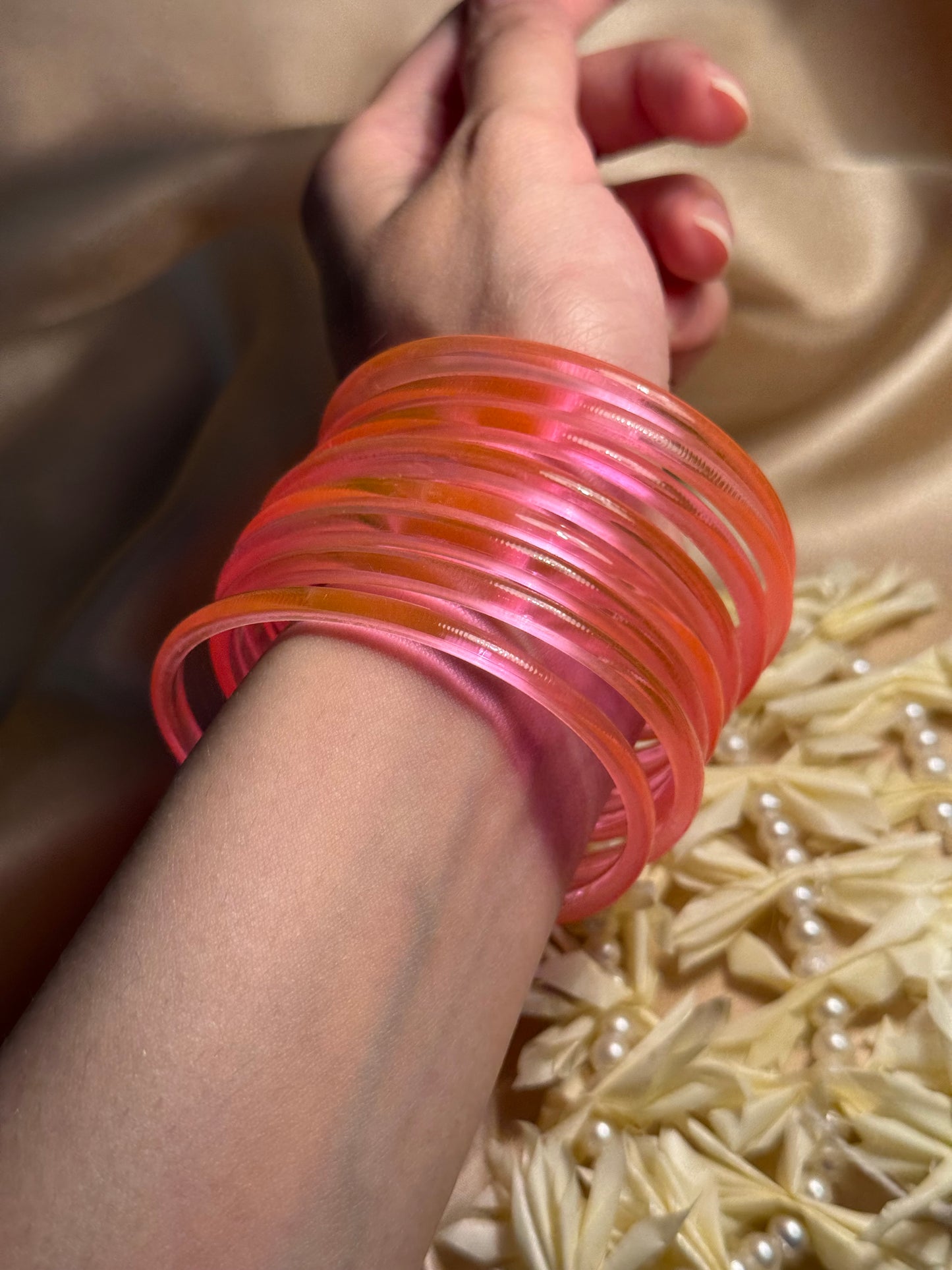 Viral Jelly bangles - shocking pink
