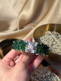 Green and silver butterfly bracelet (kids collection)