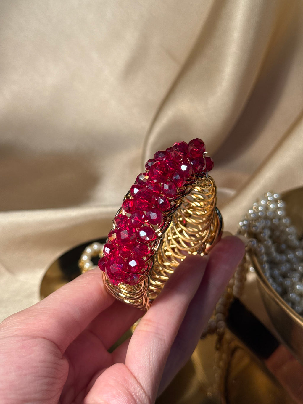 Red bedazzled bracelet (kids collection)