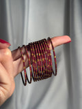 Glitter bangles dark maroon - (kids collection)