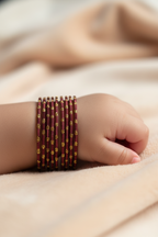 Glitter bangles dark maroon - (kids collection)