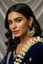 Peacock Earrings - white