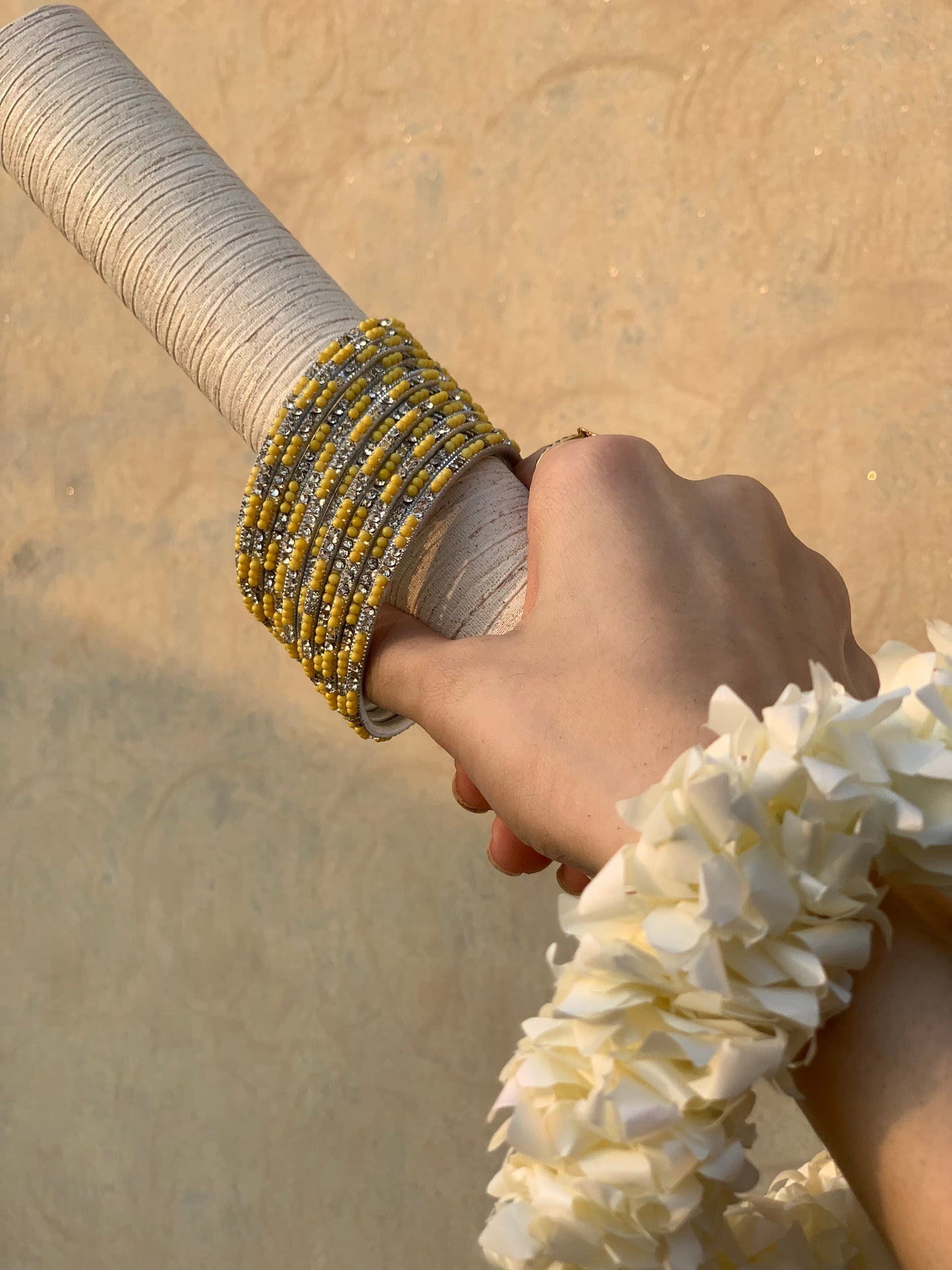 Neha Bangles (Yellow and silver )