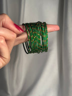 Glitter bangles green - (kids collection)