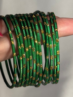 Glitter bangles green - (kids collection)
