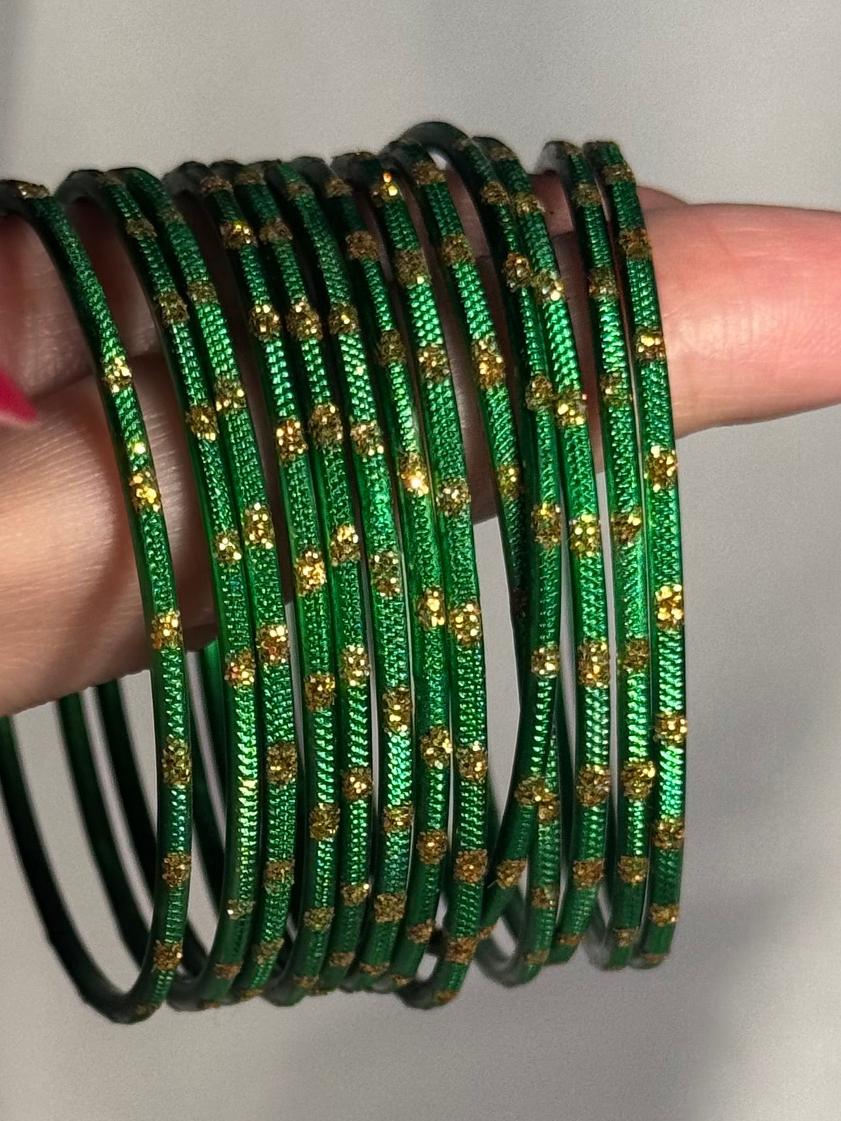 Glitter bangles green - (kids collection)