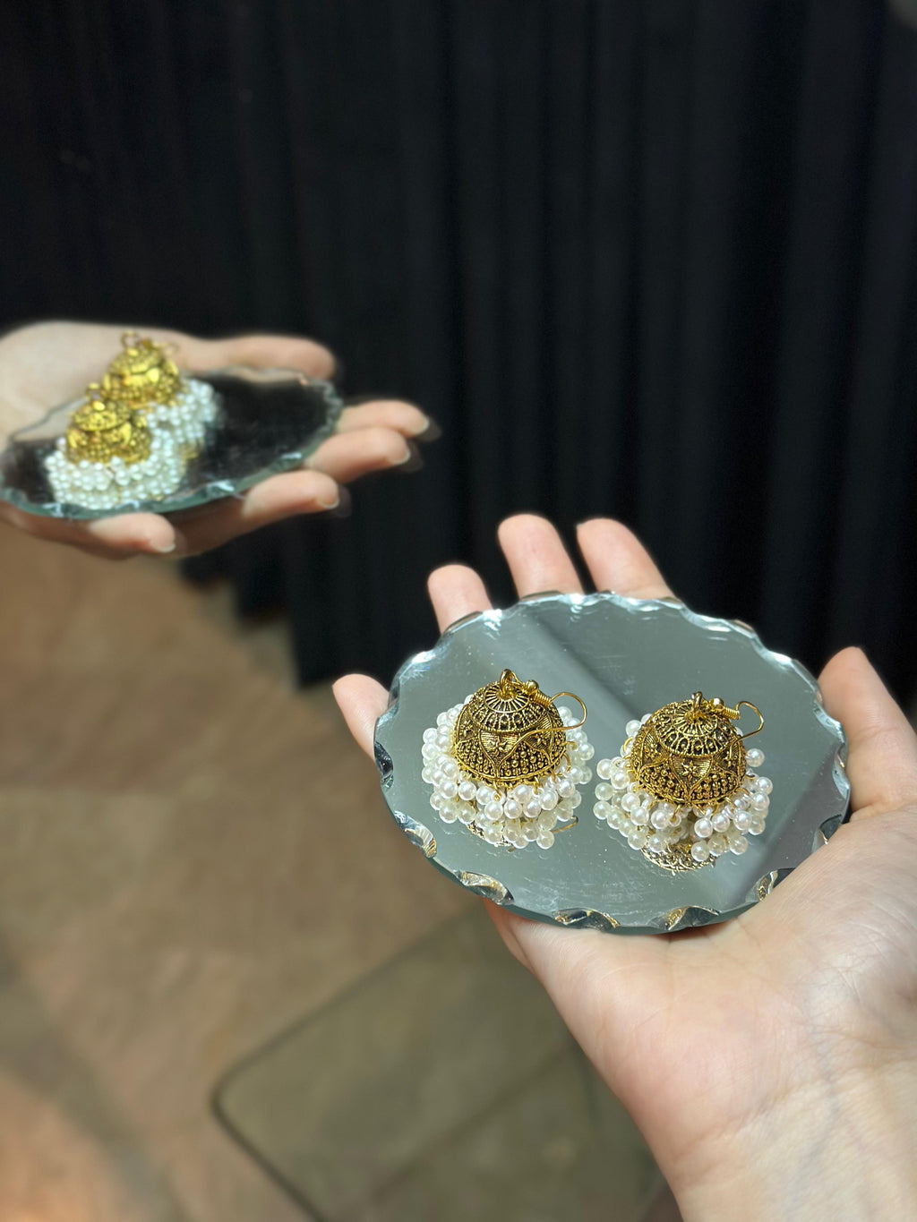 Moti jhumki gold - eid collection