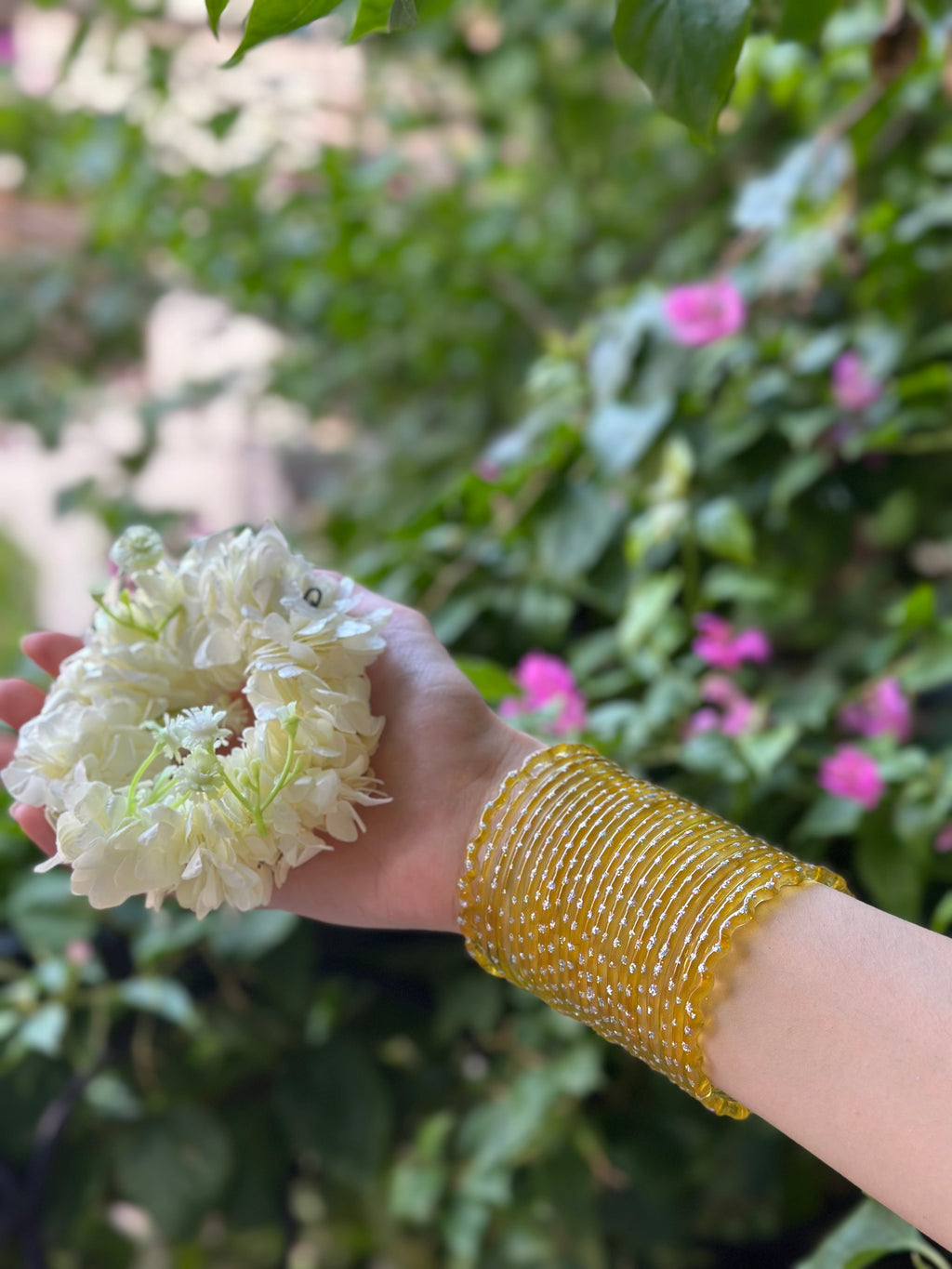 Raindrop bangle (6) lime