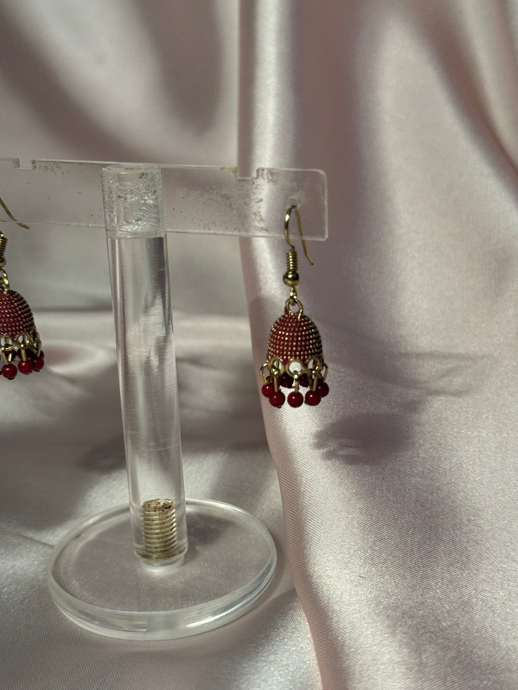 Maroon Jali jhumki - rozana