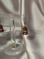 Maroon Jali jhumki - rozana