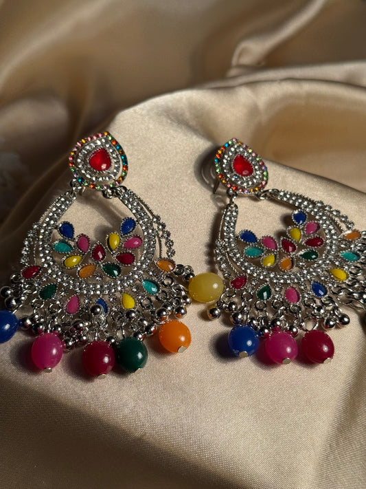 Nilofer khass collection-silver and multi