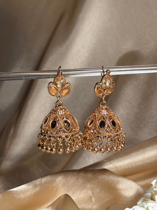 Ayna jhumki khass collection-copper
